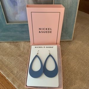 Nickel & Suede earrings. Premium Italian leather